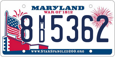 MD license plate 8MD5362
