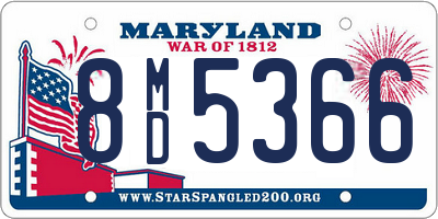 MD license plate 8MD5366