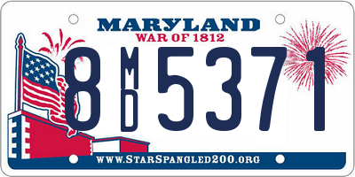 MD license plate 8MD5371