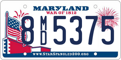 MD license plate 8MD5375