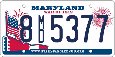 MD license plate 8MD5377