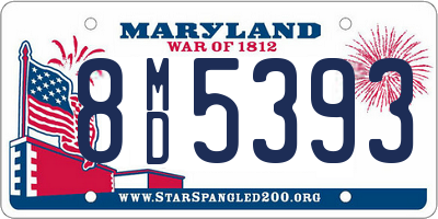 MD license plate 8MD5393