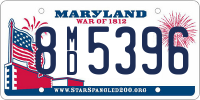 MD license plate 8MD5396