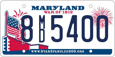 MD license plate 8MD5400