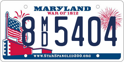 MD license plate 8MD5404