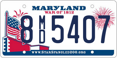 MD license plate 8MD5407