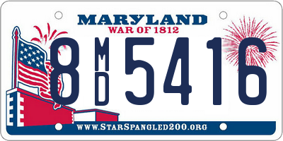 MD license plate 8MD5416