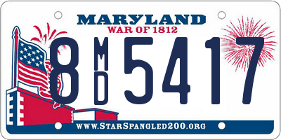 MD license plate 8MD5417
