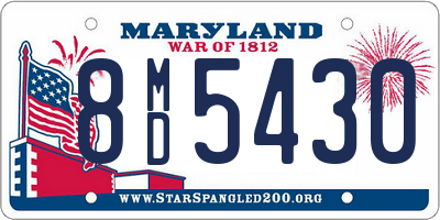 MD license plate 8MD5430