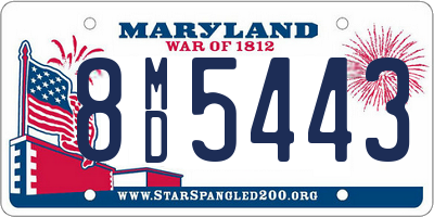 MD license plate 8MD5443