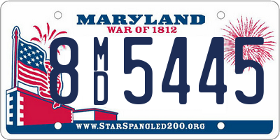 MD license plate 8MD5445