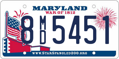 MD license plate 8MD5451