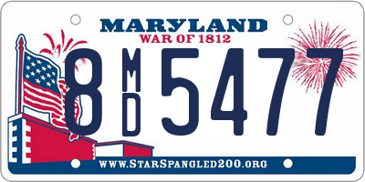 MD license plate 8MD5477