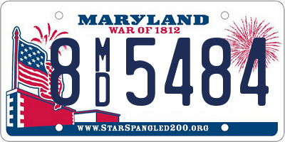 MD license plate 8MD5484