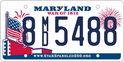 MD license plate 8MD5488