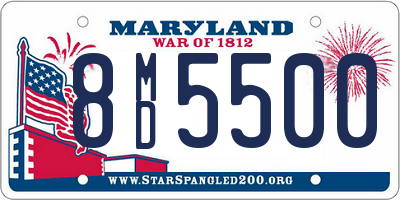 MD license plate 8MD5500