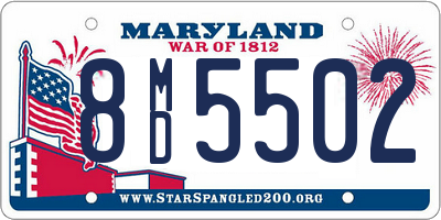 MD license plate 8MD5502