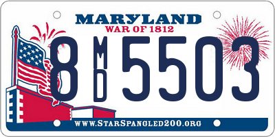 MD license plate 8MD5503