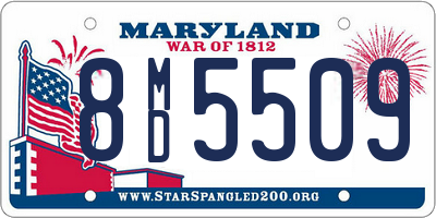 MD license plate 8MD5509