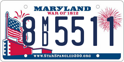 MD license plate 8MD5511