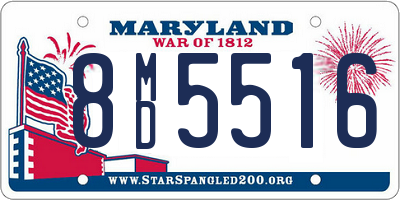 MD license plate 8MD5516