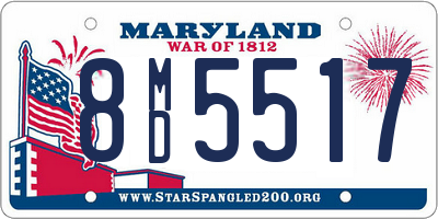 MD license plate 8MD5517