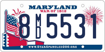 MD license plate 8MD5531