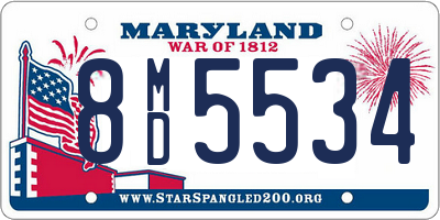 MD license plate 8MD5534