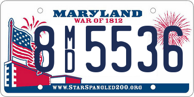 MD license plate 8MD5536