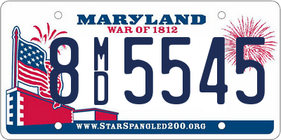 MD license plate 8MD5545