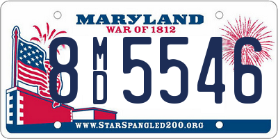 MD license plate 8MD5546
