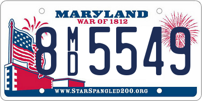 MD license plate 8MD5549