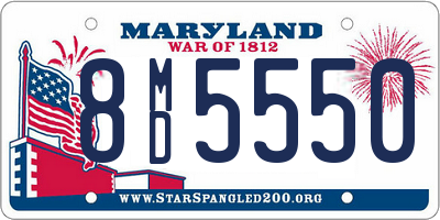 MD license plate 8MD5550