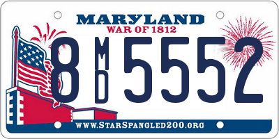 MD license plate 8MD5552