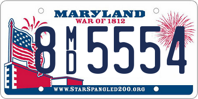 MD license plate 8MD5554