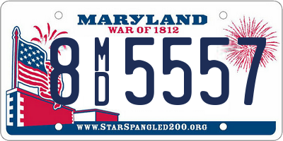 MD license plate 8MD5557