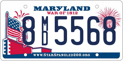 MD license plate 8MD5568