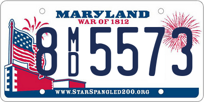 MD license plate 8MD5573
