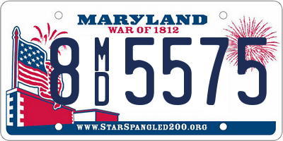 MD license plate 8MD5575