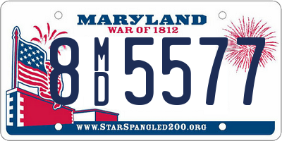 MD license plate 8MD5577