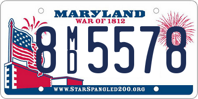 MD license plate 8MD5578