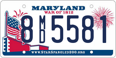 MD license plate 8MD5581