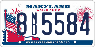 MD license plate 8MD5584