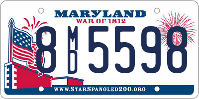 MD license plate 8MD5598