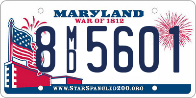 MD license plate 8MD5601