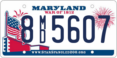 MD license plate 8MD5607