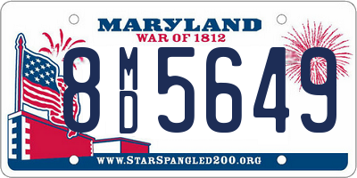 MD license plate 8MD5649