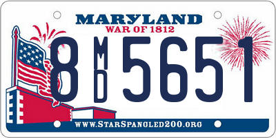 MD license plate 8MD5651