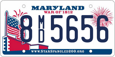 MD license plate 8MD5656