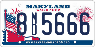 MD license plate 8MD5666